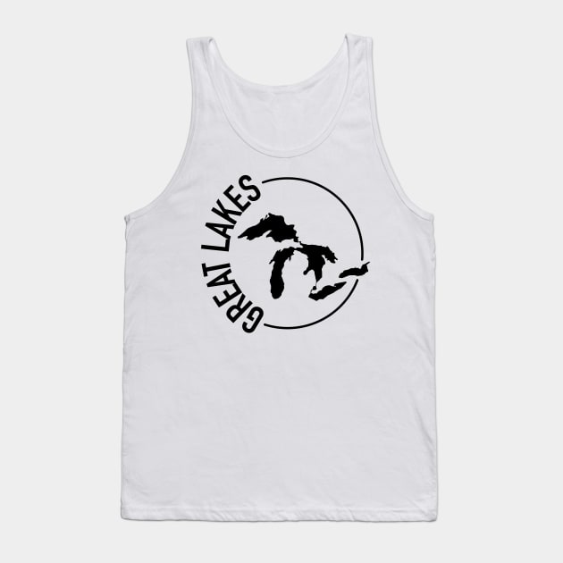 The Great Lakes Midwest USA Tank Top by KevinWillms1